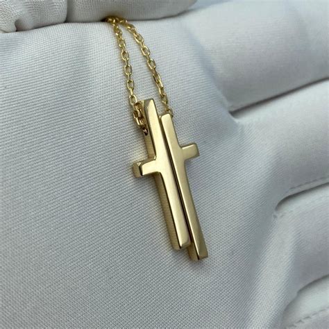 gucci split cross necklace